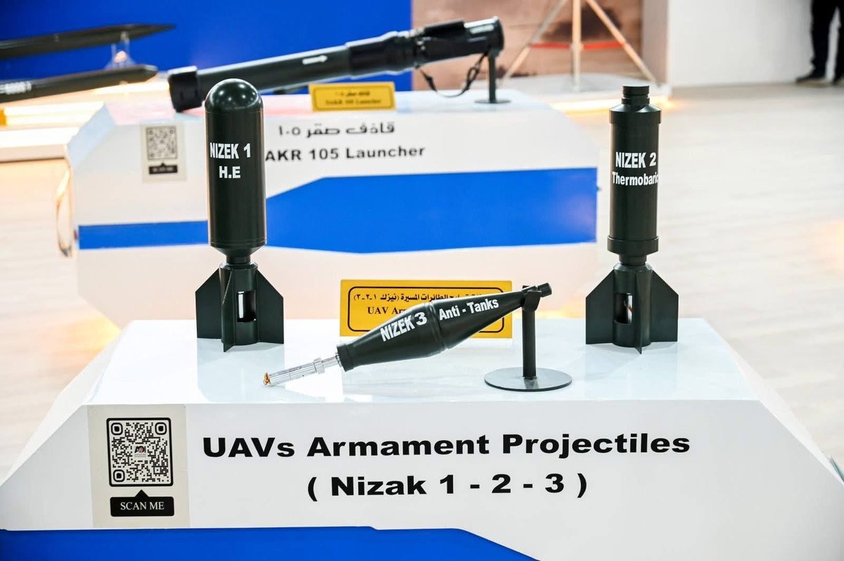 Foad2442's tweet image. 🌠ذخيرة مخصصة لطائرات الدرون تحمل إسم نيزك 1 &amp;amp; 2 &amp;amp; 3 … من جناح الهيئة العربية للتصنيع … معرض مصر للصناعات الدفاعية إيديكس 2025 …

#الجيش_المصري_عزنا_وفخرنا  🇪🇬🇪🇬
#صقور_لاتنام