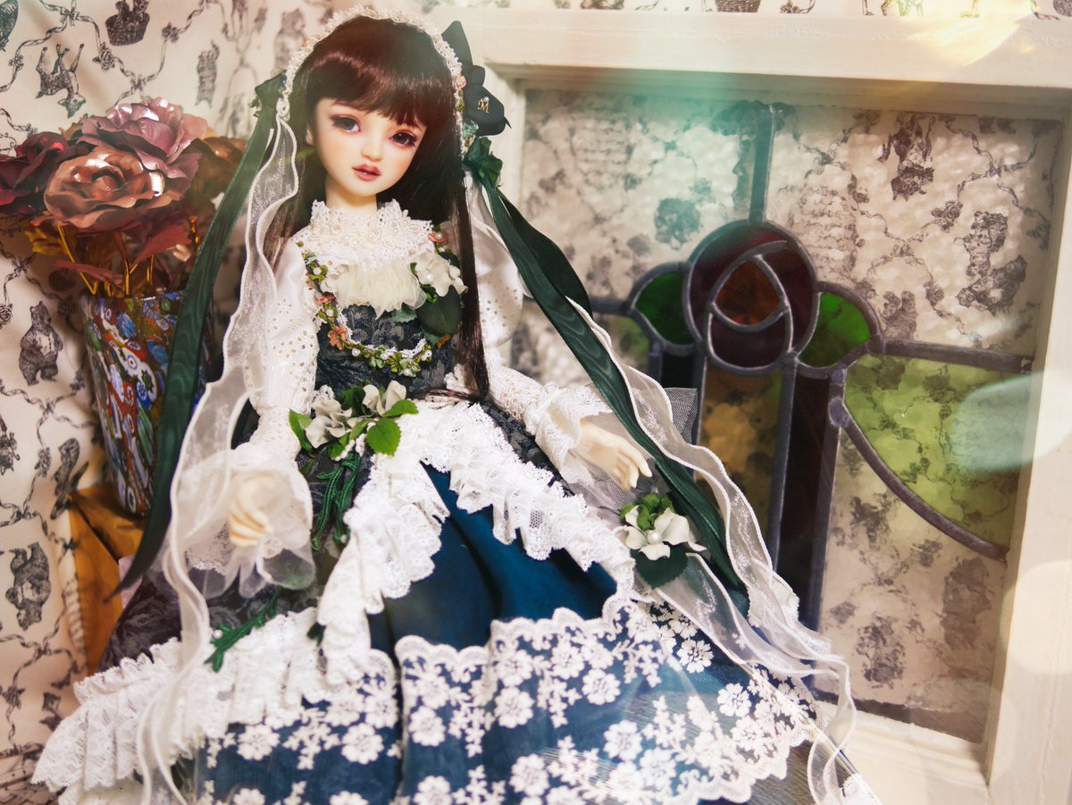 SPQR777's tweet photo. ベルちゃんお迎えできました‼️エターナルメイデンさんのドレスがとっても素敵です。 https://t.co/7uJrSRgk8g