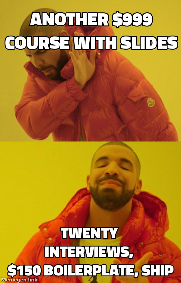 What actually moves the needle early?

Skip guru tuition; talk to 20 customers and ship with a $150 boilerplate.

What’s the under-$200 tool that saved you weeks?