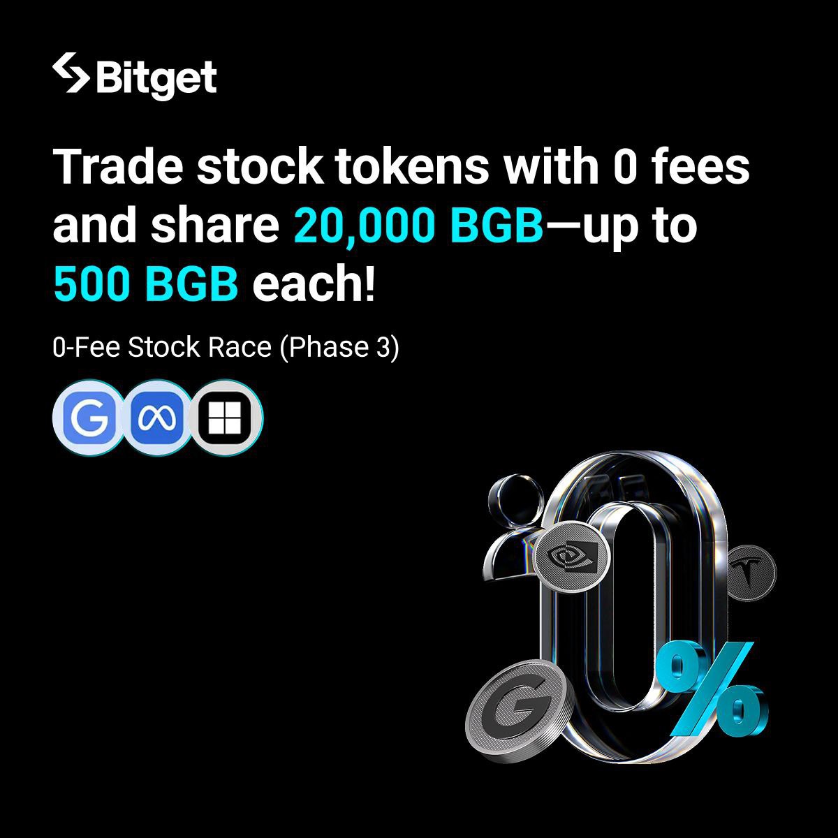BitgetPL's tweet image. 🚀 Wyścig Akcji BEZ OPŁAT (Faza 3)🚀

Traduj:
$GOOGLon
$METAon 
$MSFTon 
📊Walcz o pulę 20,000 BGB! 💰
🎁 Do 500 BGB na użytkownika

⏰ Okres trwania: 2 grudnia, 12:00 - 5 grudnia, 17:00 (CET)

📈Czas na handel bez prowizji: bitget.com/pl/events/onch…