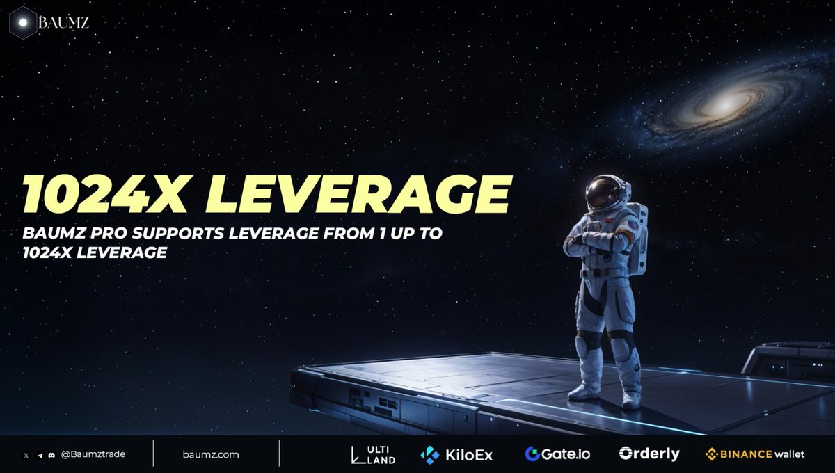 NftSnaker's tweet image. 🚀 Baumz Pro | 1024× Leverage Unlocked

Push the boundaries of on-chain trading.

@Baumztrade   empowers traders with leverage from 1× to 1024×, combining CEX-grade precision with DeFi transparency.

🌐 app.baumz.com

#Baumz #Binance #Kaito