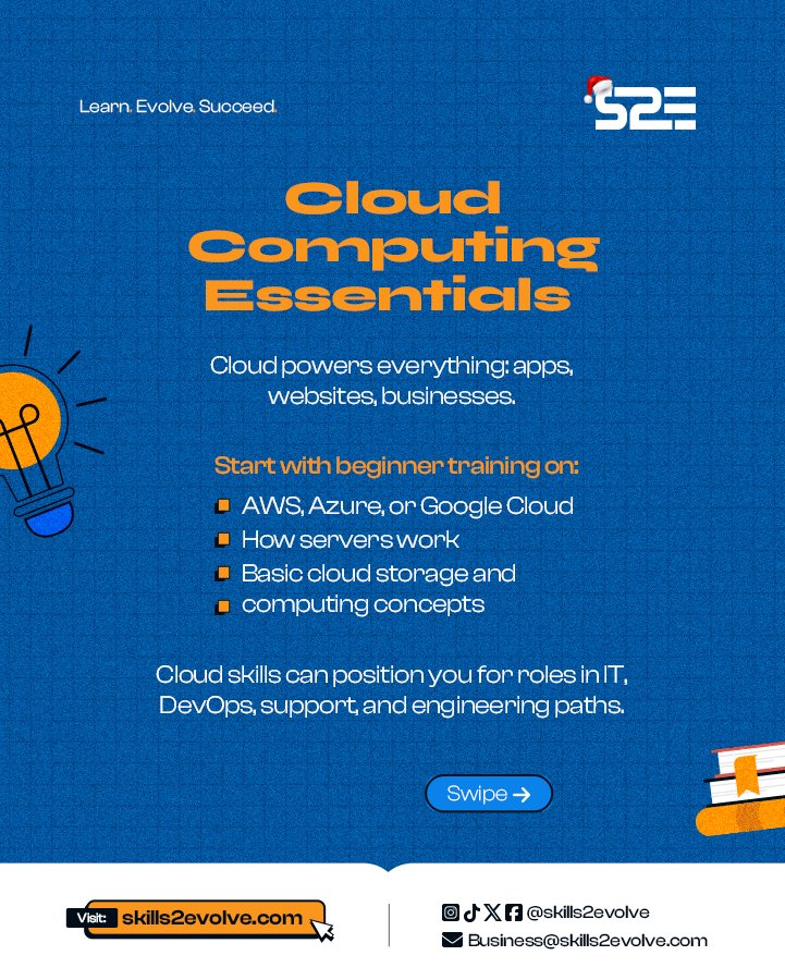 Skills2Evolve's tweet image. 2026 is around the corner, but you still have enough time to level up. 🚀

Here are 5 tech skills you can start learning TODAY, even as a complete beginner.

The best part is you don’t need a degree or expensive equipment. Just curiosity, consistency, and a willingness to evolve.