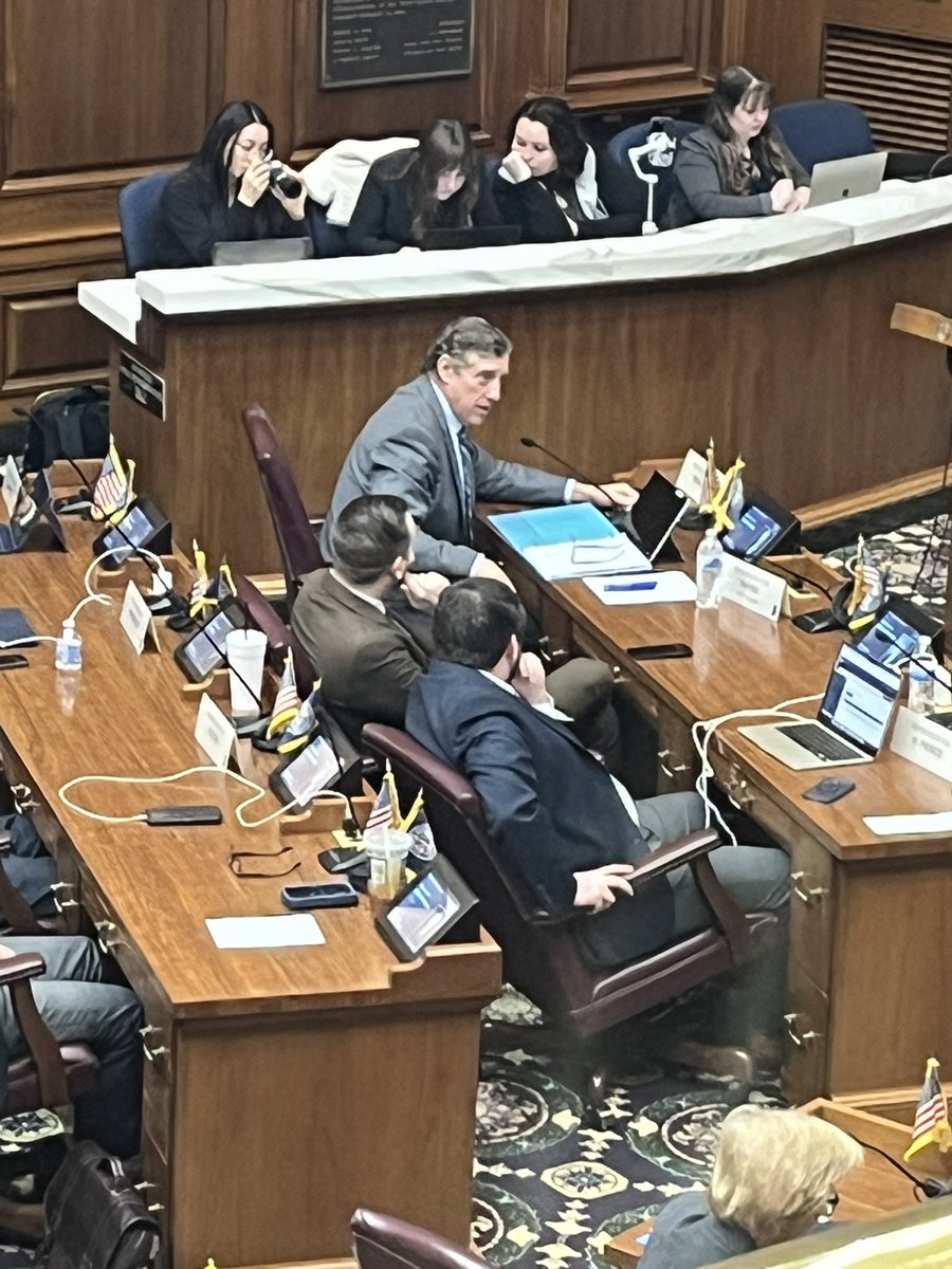 EmilyWTHR's tweet photo. Author of redistricting bill…Republican State Rep Ben Smaltz says he was not forced or coerced into supporting this effort. Says he talked to President Trump and VP Vance. Says administration “very professional” in letting him “get there on my own.” https://t.co/mYRQgW43ru