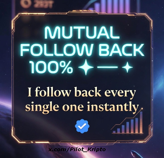 Pilot_Kripto's tweet photo. Mutual #FollowBack Alert!🤝
100% guaranteed, I follow back every single one of you who hits that button! Let's skyrocket our crypto journeys side by side, sharing alpha, vibes, and wins!💙

P.S. #elonmusk flipped the switch on "Verified Follower Count"📈– #FF #MutualFollowers https://t.co/KWG2mISagB