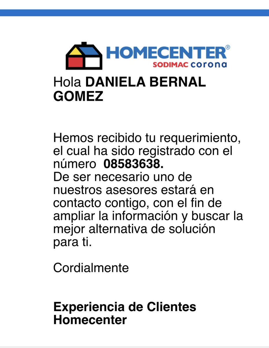danibernalgomez's tweet image. Señores @Homecenter_co compró un calentador de un millón de pesos, pagó la instalación con ustedes. 
Se daña y me dicen que de 8-10 días hábiles me llaman de atención al cliente? 

Ni siquiera es para que venga un técnico ese tiempo sino para que me llamen. 

@sicsuper