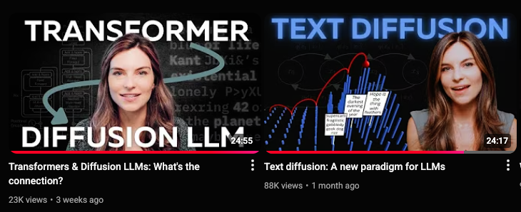 adithya_s_k's tweet image. These youtube videos are a banger to understand 
language diffusion models

this channel by @juliarturc is so underrated all the videos are well strcutred and visually rich 

makes it very easy to understand stuff