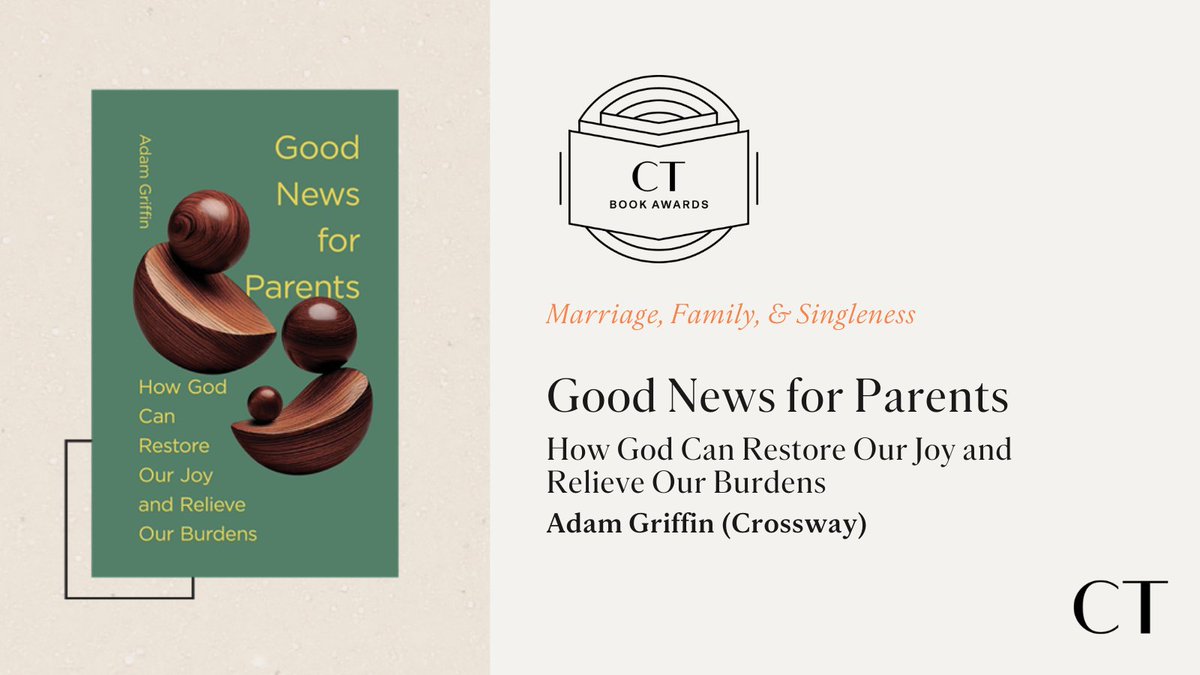 Marriage, Family, and Singleness:

“Good News for Parents: How God Can Restore Our Joy and Relieve Our Burdens” by <a href="/AdamGriffin80/">Adam Griffin</a> <a href="/crossway/">Crossway</a>.