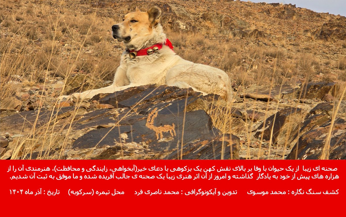 ما با مطالعات میدانی سنگ نگاره های کهن ایران، تاریخ مصور گذشتگان را روایت و گزارش می‌کنیم.
We narrate and report the illustrated history of the past through field studies of ancient Iranain petroglyphs. Discovery