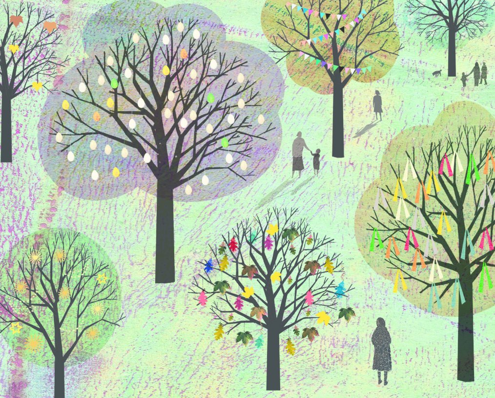 Tree dressing, in the first week of December, is based on many old customs from all over the world and at different times of the year.

For more information: commonground.org.uk/tree-dressing-…