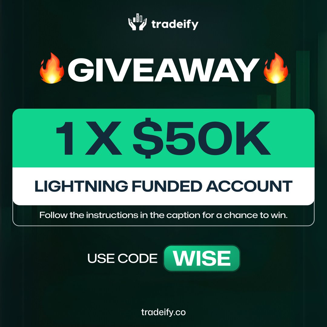 🎁 Special Giveaway! 

 Excited to announce my partnership with @PropFirmWise 🤝✨Let’s make December truly special 🎄🎅

Giving away: 1× <a href="/Tradeify/">Tradeify</a> 50K Lightning Funded

How to enter: 
– Join our Discord: discord.gg/pwGsAqFB4W 
– Follow me + @PropFirmWise 
– Tag 3 friends