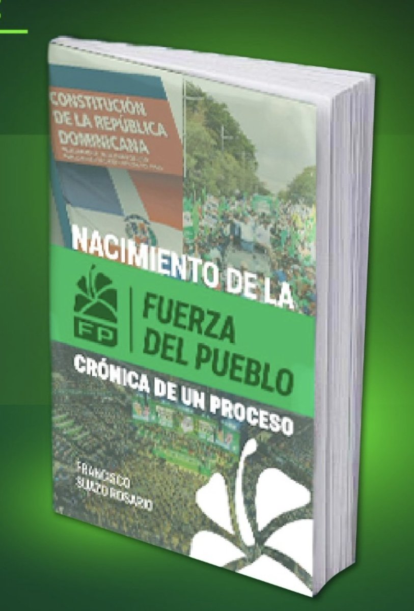Ayer, el compañero Francisco puso en circulación el libro "El nacimiento de la Fuerza del Pueblo" con prólogo del exvicepresidente <a href="/RafaelFAdC/">Rafael Alburquerque</a>.
​Por razones familiares no pude asistir, pero les comparto que conozco parte del texto debido a que el autor me compartió algunas