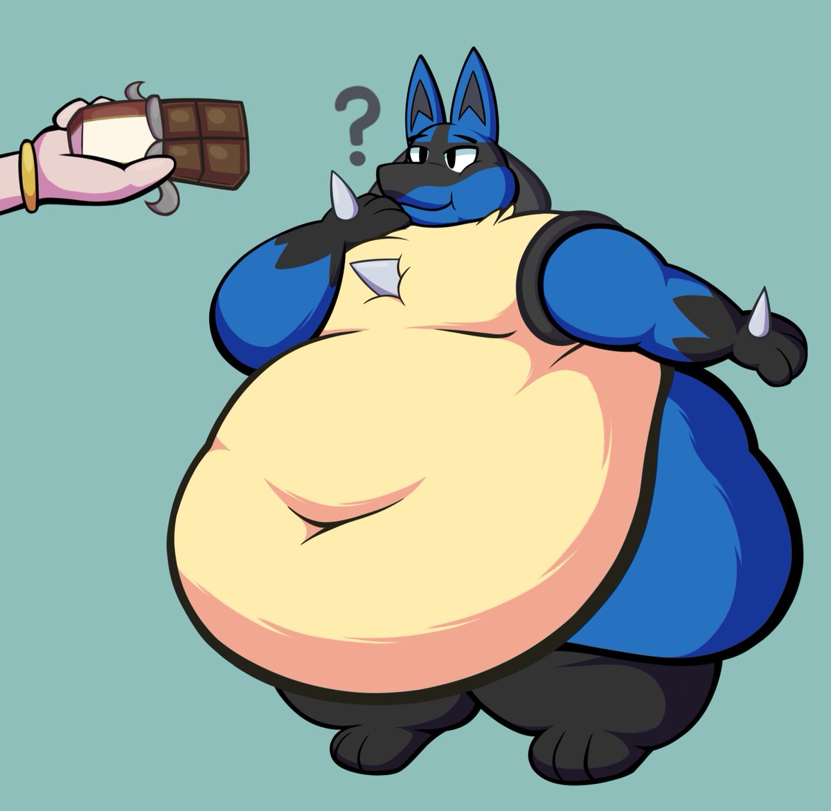 Felt like drawing a simple BEEEEEG Lucario for fun
