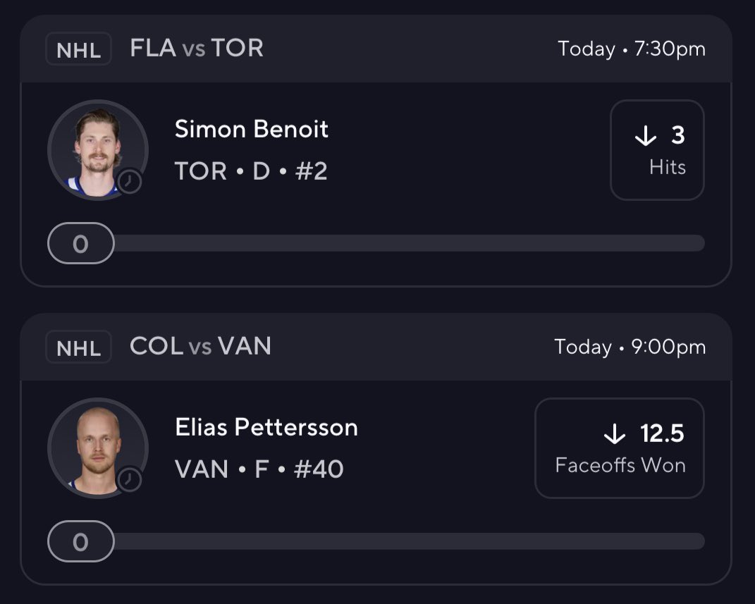 SirypDFS's tweet image. Favorite unders📉

#NHL #P2 #prizepicks #underdog #GamblingX #GamblingTwitter
