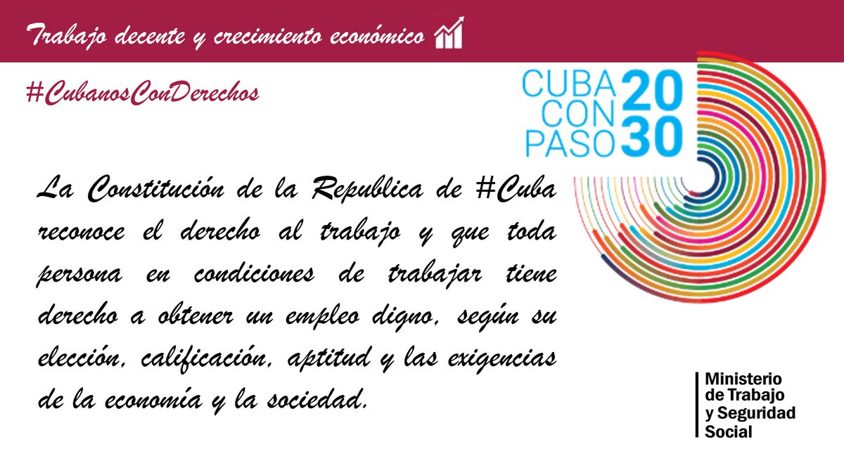 Cubanos con derechos.
Todos los derechos humanos para todos: compromiso de #Cuba #MtssCuba