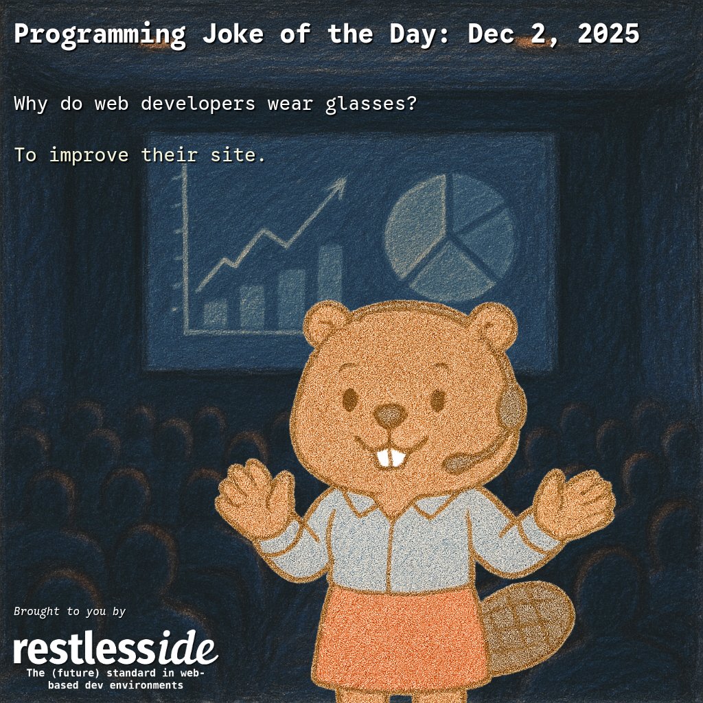 RestlessDevLLC's tweet image. Programming Joke of the Day: Dec 2, 2025 #programming #programminghumor #programmingjokes #html