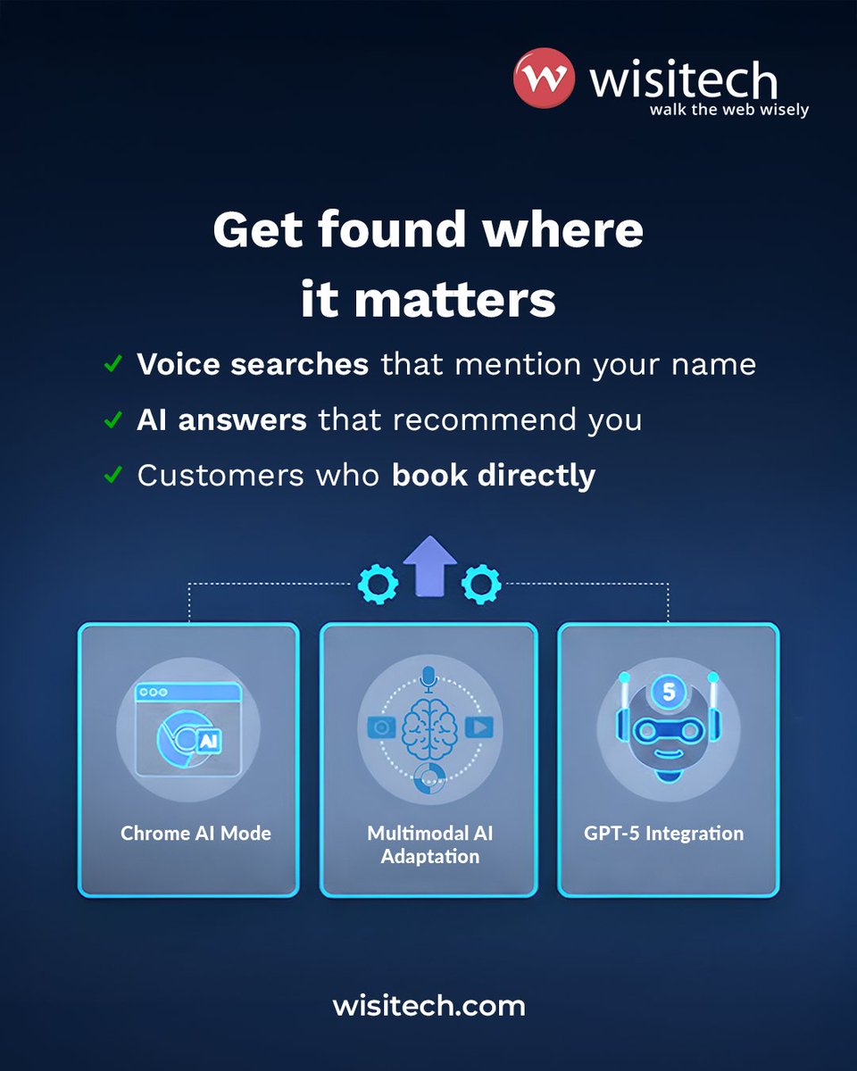 WisitechInfo's tweet image. Google’s AI answers questions before search results. People ask for recommendations, and it directs them. We help small biz show up in those AI answers so your service gets recommended. DM us to see how: bit.ly/3Y2f8jL
.
.
.
.
#SmallBusiness #DigitalMarketing #AISearch