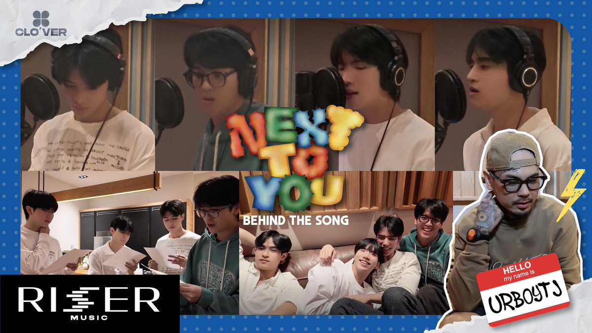 clo_ver_riser's tweet image. [ BEHIND THE SONG ] คนคุ้นคอย (Next To You) - CLO&apos;VER Prod. by URBOYTJ รอติดตามเบื้องหลังการอัดเพลงเดบิวต์ของพวกเราได้เลย! 🍀

⏰ 3 DEC | 12 PM (ICT)
🎧 All Streaming Platforms
🔗 Official MV | YouTube : RISER MUSIC

#CLO_VER
#คนคุ้นคอยCLO_VER
#RISERMUSIC