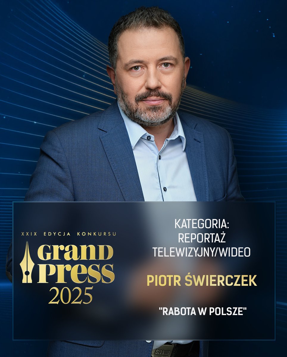 Z radością informujemy o kolejnej nominacji do nagrody Grand Press 2025 - dla <a href="/Piotr_Swierczek/">Piotr Świerczek</a> w kategorii Reportaż telewizyjny/wideo. 
Gratulujemy i liczymy na finał! 🎉

Oglądaj reportaż "Rabota w Polsze" w <a href="/tvn24plus/">TVN24+</a>🔻
tvn24.pl/plus/programy/…