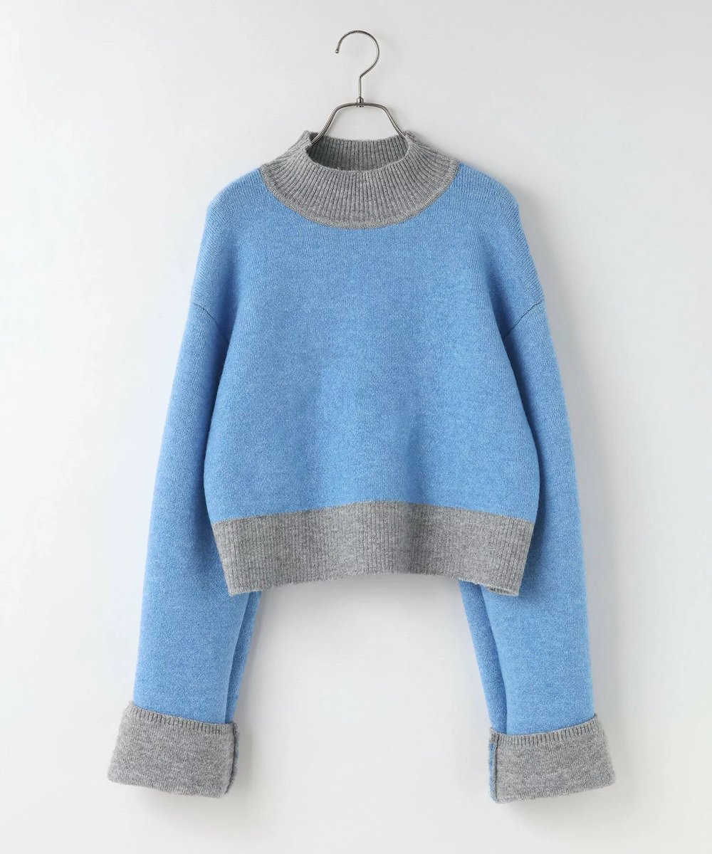 Coco様グレーニット セール】 【23区×Oggiコラボ】フレアサテンコンビ ラメニット （ニット