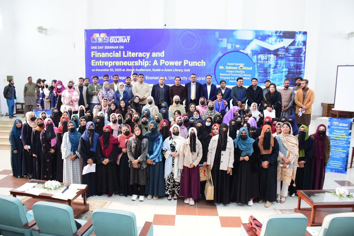 Department of Economics, University of Gujrat organizes a seminar on Financial Literacy and Entrepreneurship.