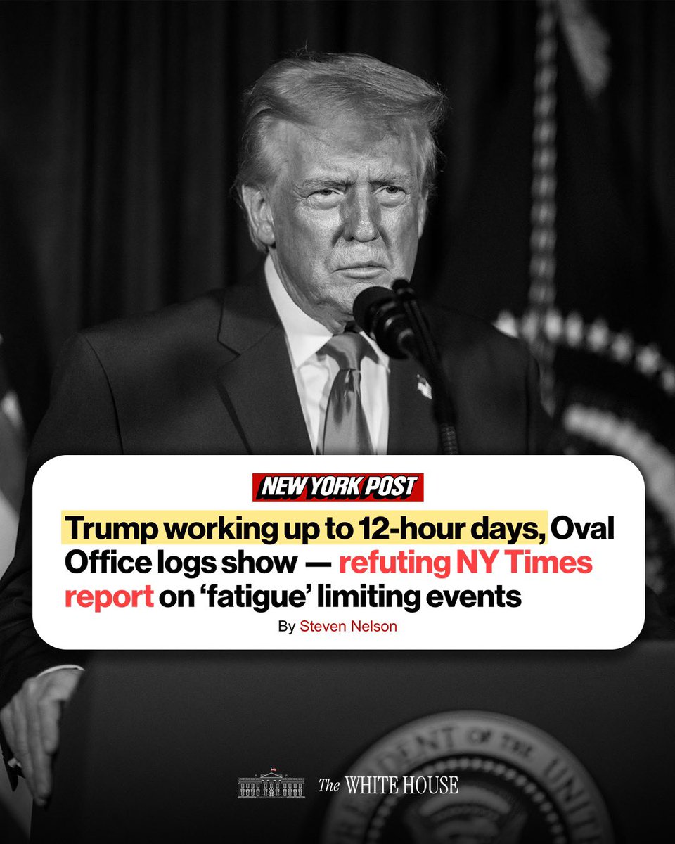 WhiteHouse's tweet image. BUILT DIFFERENT. 

No one works harder for the American people.