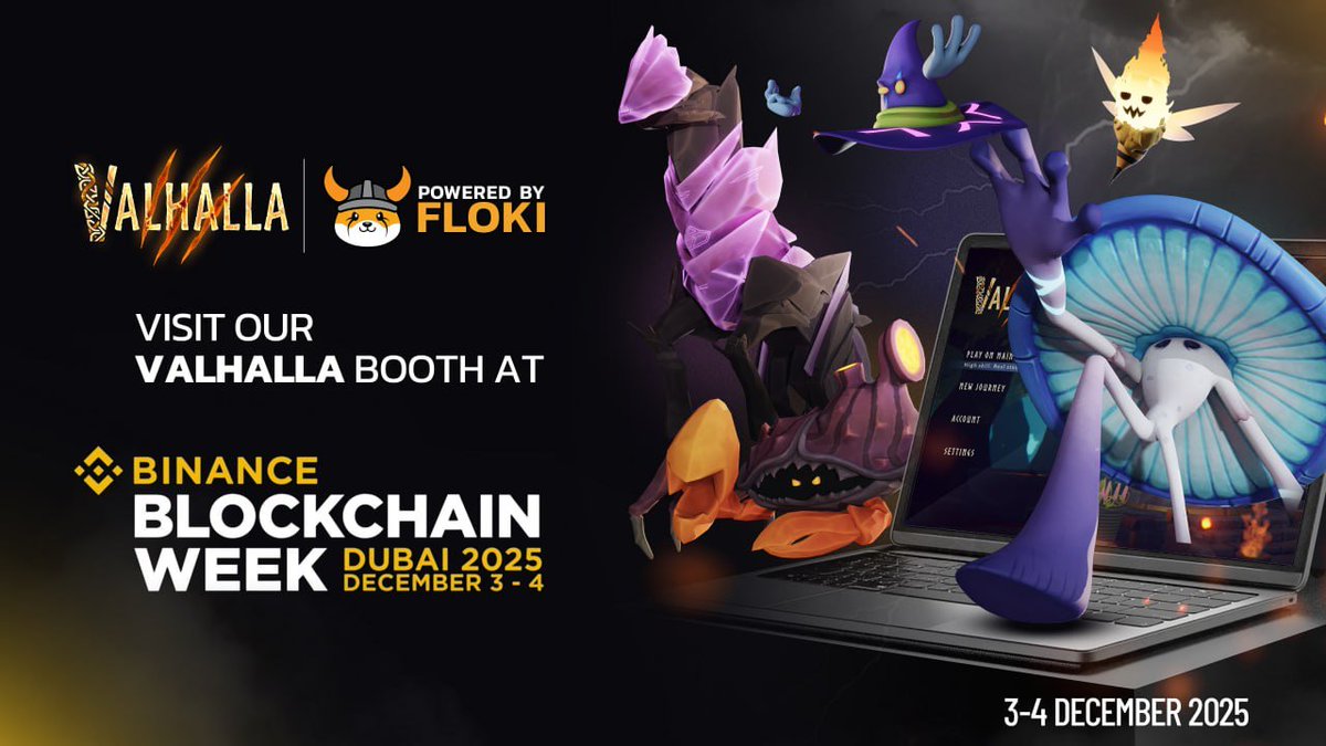 Vikings, our Valhalla booth is set up and ready for battle at #BinanceBlockchainWeek  in Dubai! 

Come by for a chat, try the game, and experience Valhalla firsthand.  ⚔️