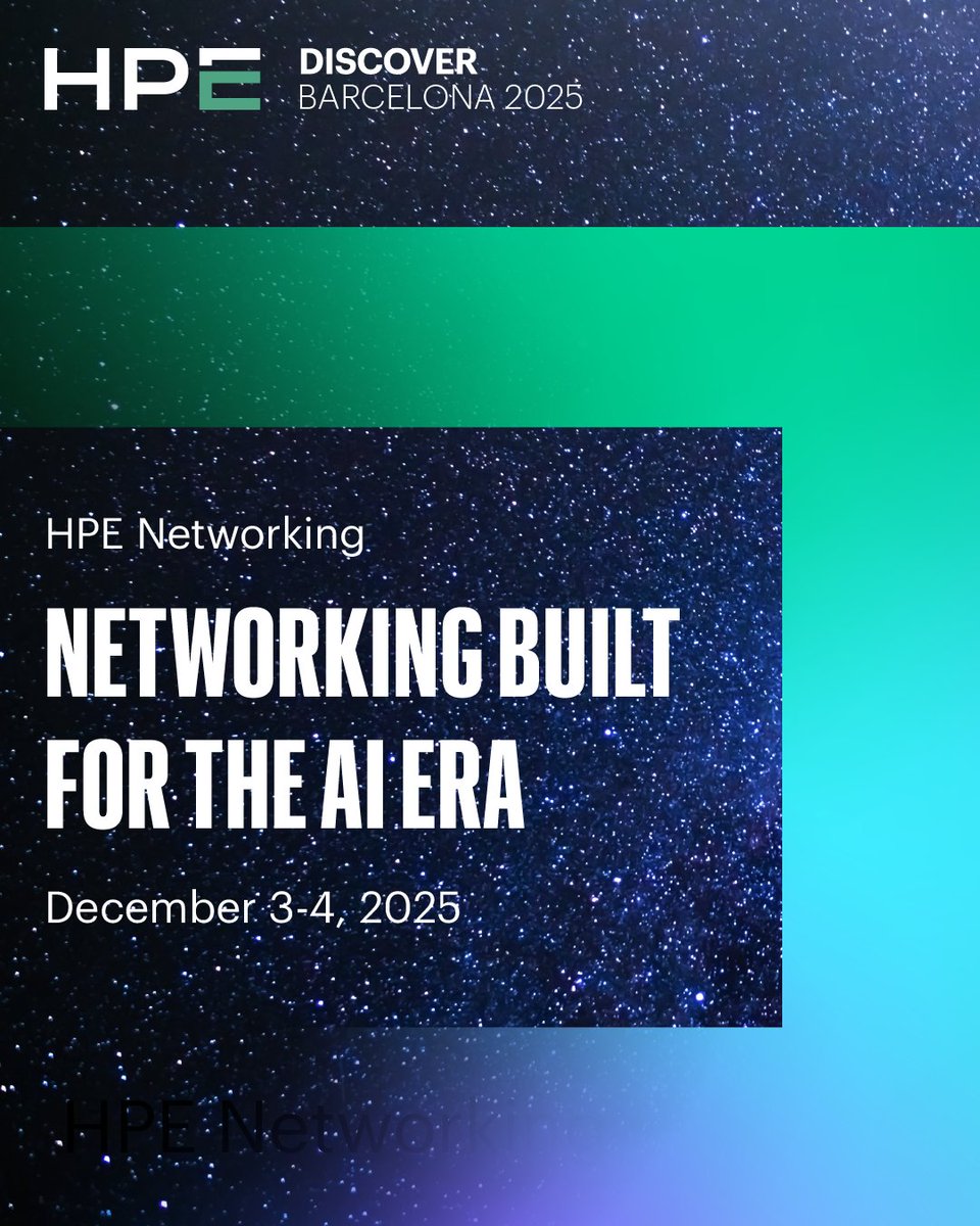 roopa_jain's tweet image. Discover how AI-native networking is transforming connectivity, security &amp;amp; automation at #HPEDiscover Barcelona 2025. From Wi-Fi 7 to Private 5G, explore innovations built with AI, for AI. View the HPE Networking sessions  👉hpe.to/601670dHY