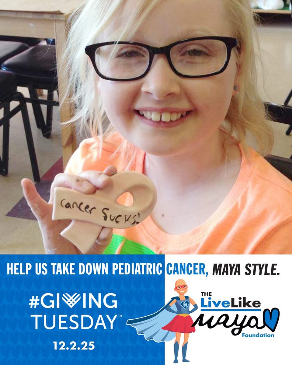 LiveLikeMaya's tweet photo. Today is the day! 💙
On #GivingTuesday, help us lift up children battling pediatric cancer. Your gift fuels support, comfort, &amp; critical care for families who need it most. Read what we have accomplished this year: https://t.co/WjZAWouD7r To donate visit: https://t.co/PROSyUXCkc https://t.co/mv6O3LzO1x