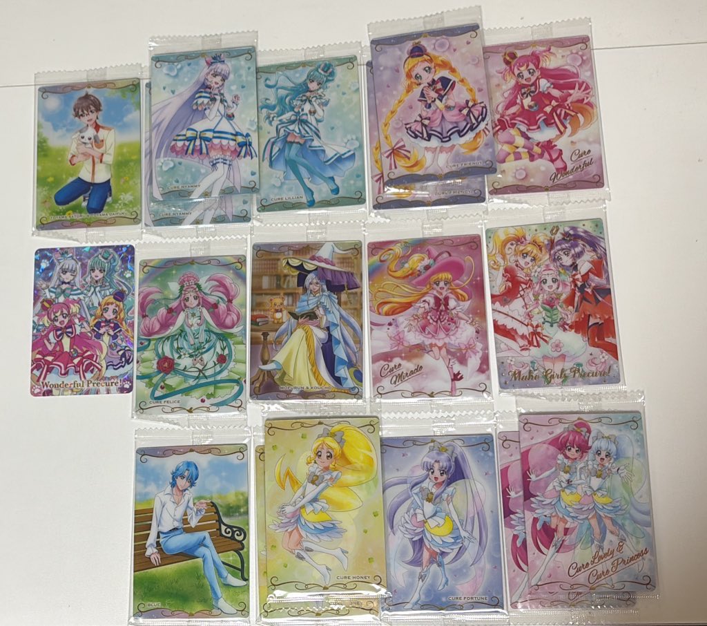 6_j2m's tweet photo. プリキュアウエハース 交換

譲▶︎画像1〜2枚目

求▶︎過去弾ウインク・ドリーム・マシェリ
　　　>今弾キッス

横浜手渡しまたは郵送 https://t.co/ciumcVBUze