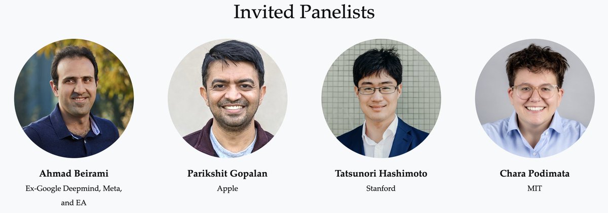 AnayMehrotra's tweet image. Our panel for the “Reliable ML from Unreliable Data” workshop is now set 🎙️

Very excited to have @abeirami, @ParikshitGopal1, @tatsu_hashimoto, and @charapod join us on Saturday, December 6th!