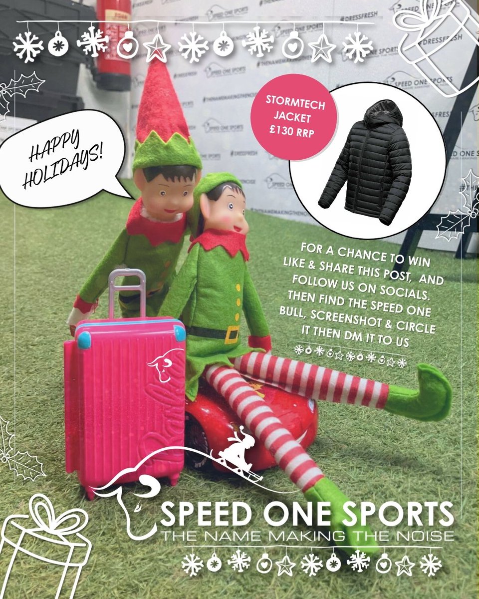 🎁 TODAY’S CHRISTMAS COMPETITION 🎁

You could WIN a Stormtech Jacket worth £130!

To enter:

1️⃣ Like &amp; share this post

2️⃣ Follow us on socials

3️⃣ Find The Bull, screenshot it, circle it, and DM it to us
