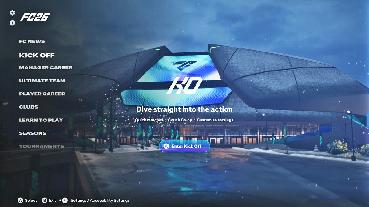 RealGamerGH's tweet image. The #FC26 Background Menu has been updated