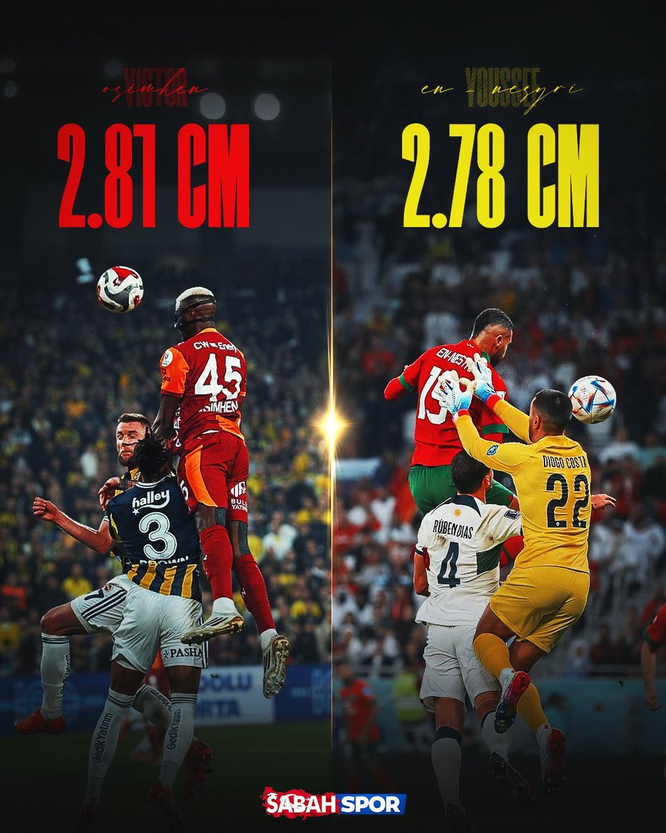 2.85 m!  
Victor Osimhen now owns the highest jump in Turkish football history!  
Back from injury and shattering records!

Back in 2023, he soared 2.58m for Napoli – still the second-highest jump ever recorded in Serie A!

Eagle in the air. Lion on the ball. ❤️💛🦅🦁🇳🇬.