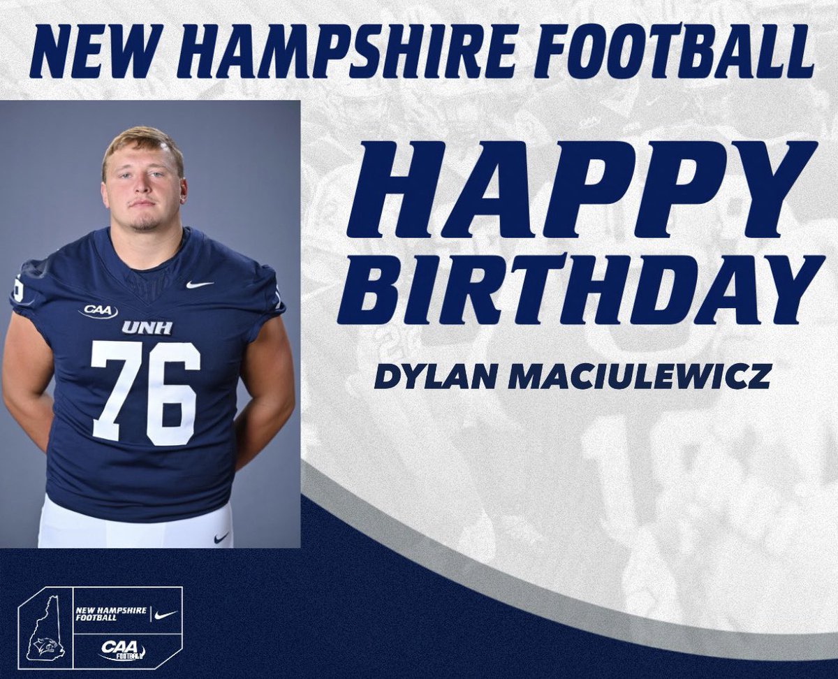 UNH_Football's tweet image. Happy birthday Dylan Maciulewicz