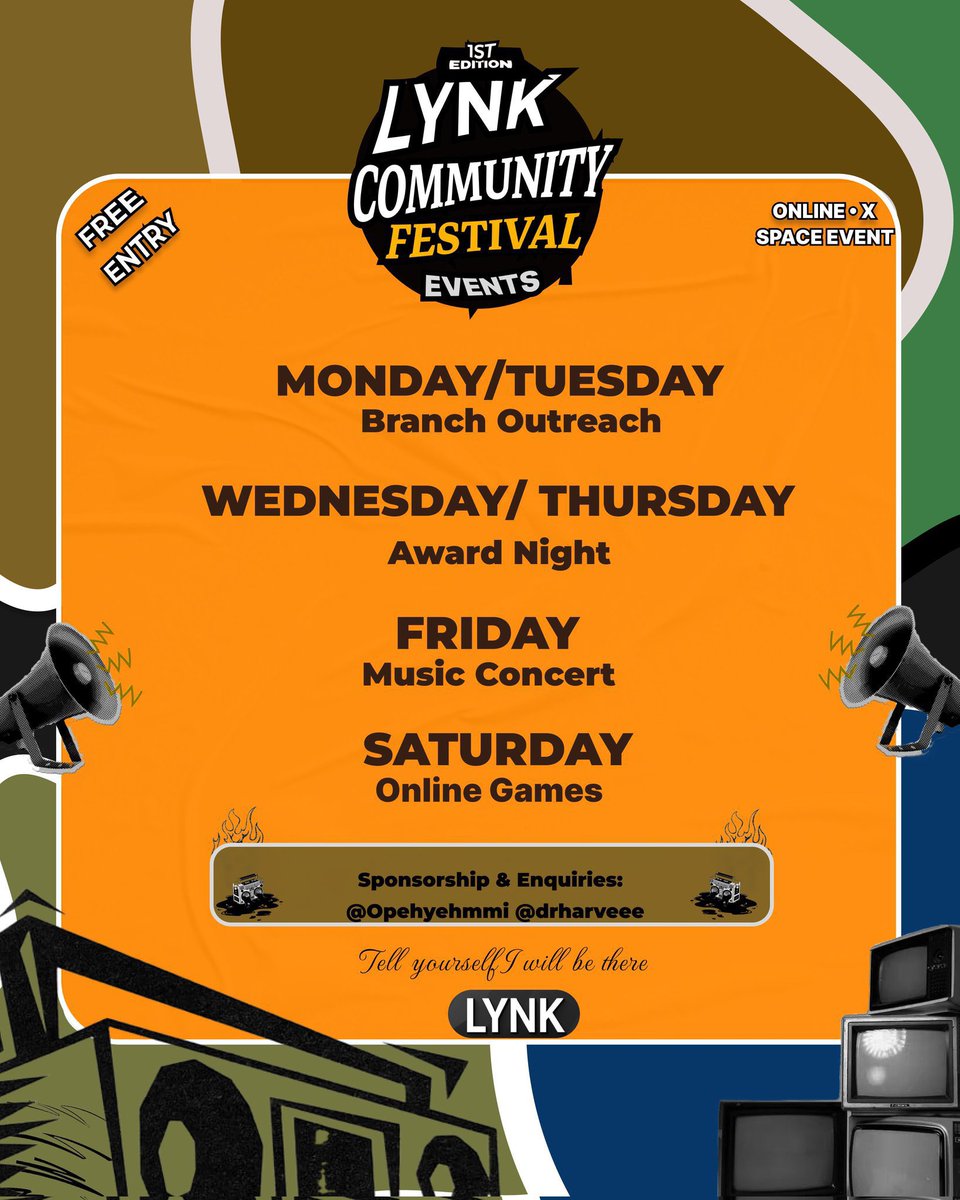Esmart26's tweet image. THE LYNK COMMUNITY ONLINE FESTIVAL IS COMING 

WILL YOU BE THERE?

#Lynkcommunityfestival