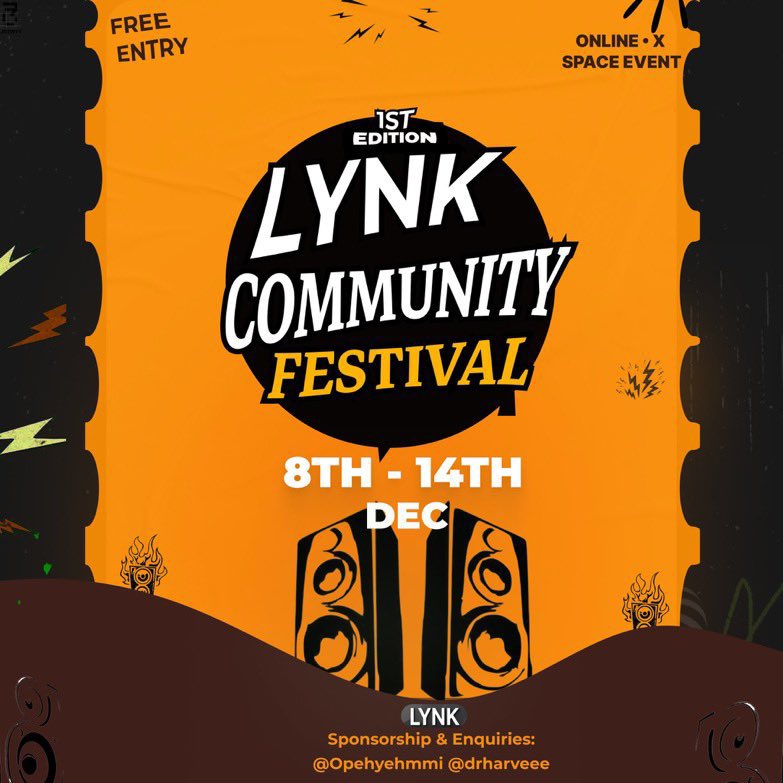 Esmart26's tweet image. THE LYNK COMMUNITY ONLINE FESTIVAL IS COMING 

WILL YOU BE THERE?

#Lynkcommunityfestival