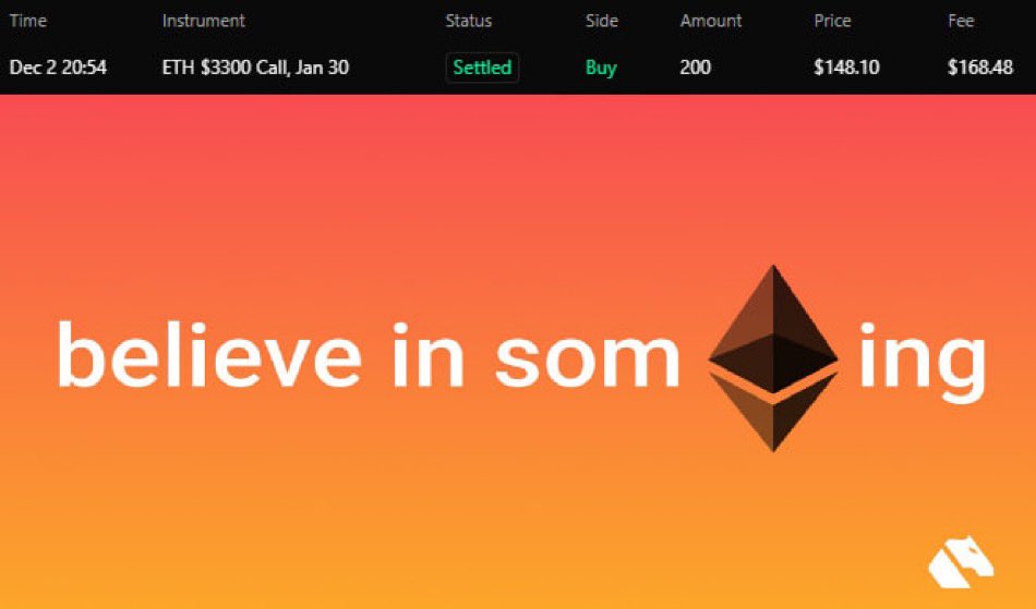 D2_Finance's tweet image. Watching @DeriveXYZ go from being @ethereum’s best marketing department (they created the “Believe in Something" campaign that made @fundstrat bid billions on the Dino coin in July 🦕) to full bear capitulation posting wasn't on our Xmas bingo card.

Oh well. We’ll take the good…