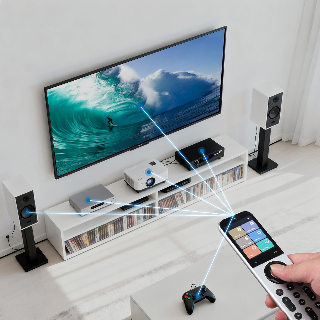 sofabaton's tweet image. No line of sight? No problem.
The SofaBaton X2 features a built-in IR transmitter, delivering strong, stable control—even for hidden devices.
X2：bit.ly/3L8FRrH

#SofaBatonX2 #RemoteControl #HomeTheater
