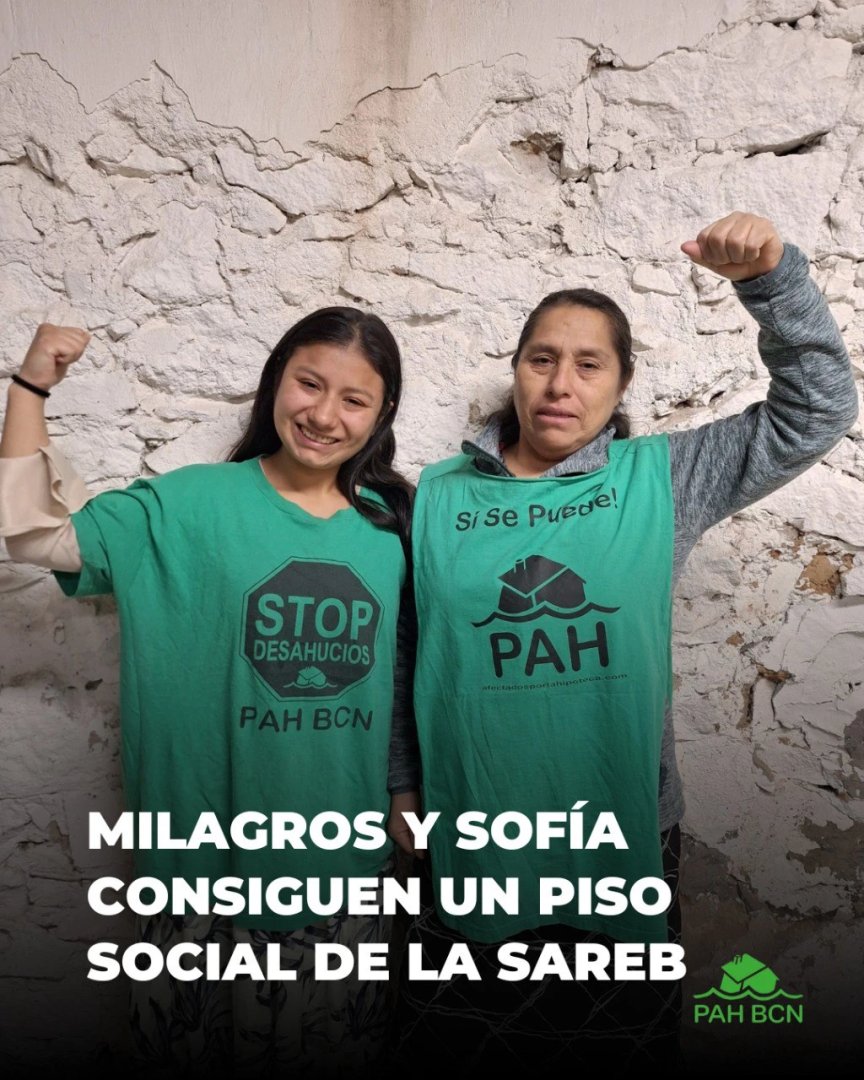 Milagros (24 años), junto a sus padres, son víctimas de una estafa de alquiler con un contrato falso. Tras una dura lucha y gracias a la resistencia y el empoderamiento de la PAH, logran obtener un piso social de la Sareb.

Una historia que nos recuerda que SÍ SE PUEDE 💚