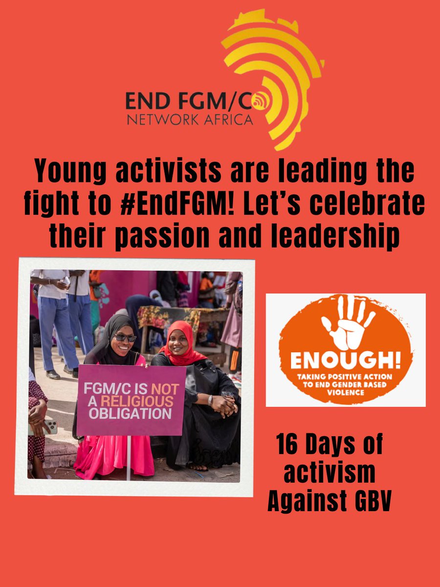 endfgm_africa's tweet photo. Young activists are stepping up, speaking out, and leading the movement to #EndFGM. They are driving real change in communities across Africa and beyond.
#YouthLeadership #EndFGM #16Days #ActNow @OrchidProject @TheGirlGen @fgm_global @Boukari35 @amplifyfund https://t.co/QmuHiRLTTo