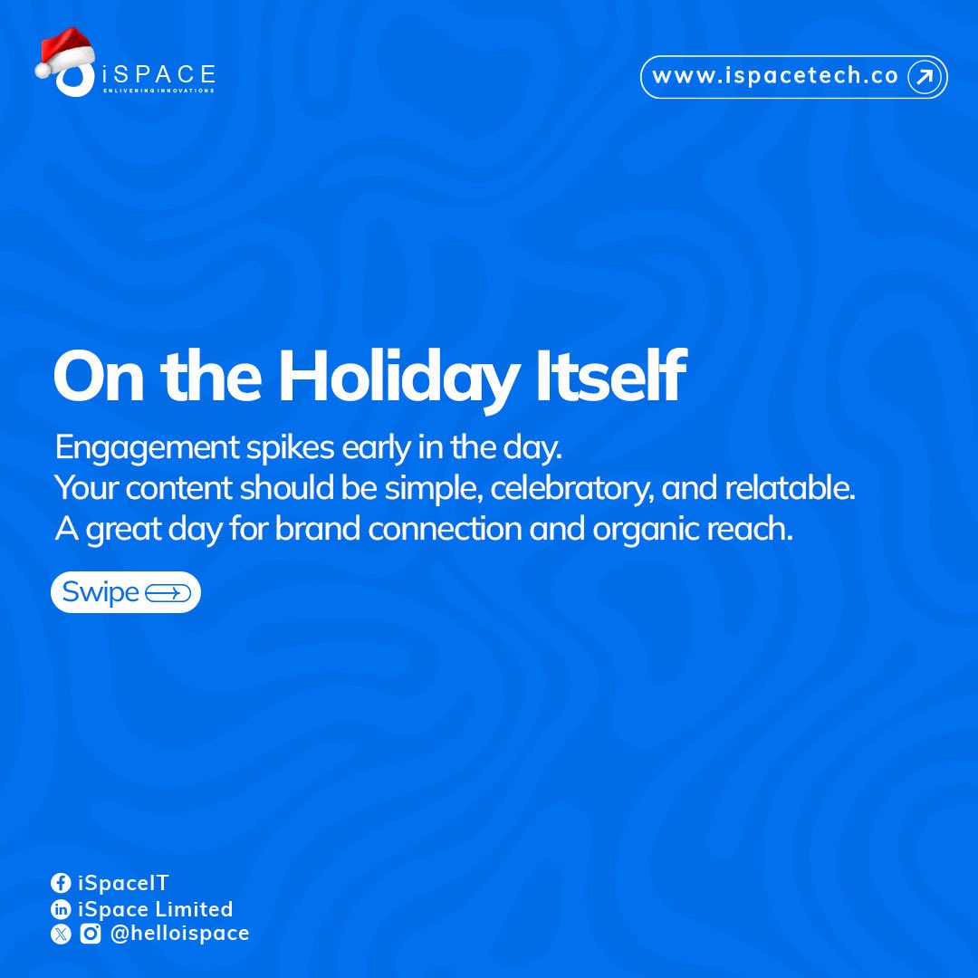 helloispace's tweet image. To get the best results from holiday content, timing is everything.

➡️Scroll through to discover more 

If you want campaigns with reach and performance, @helloispace is ready to help you create and plan strategies that works. 

📩Send us a DM to book a session 

#iSpace #tech
