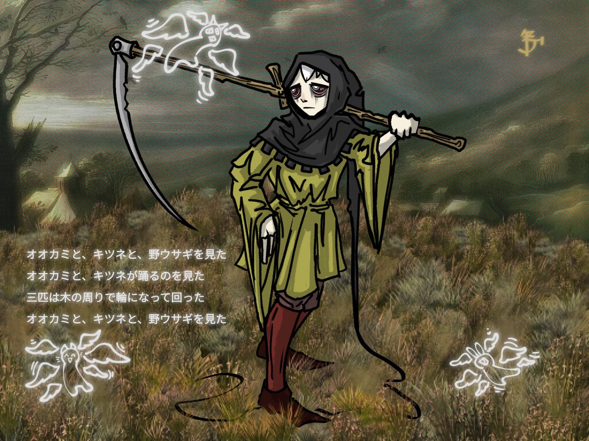 Ai vist lo lop, lo rainard, la lèbre
Ai vist lo lop, lo rainard dançar
#originalart #animeart #darkfantasy #medieval