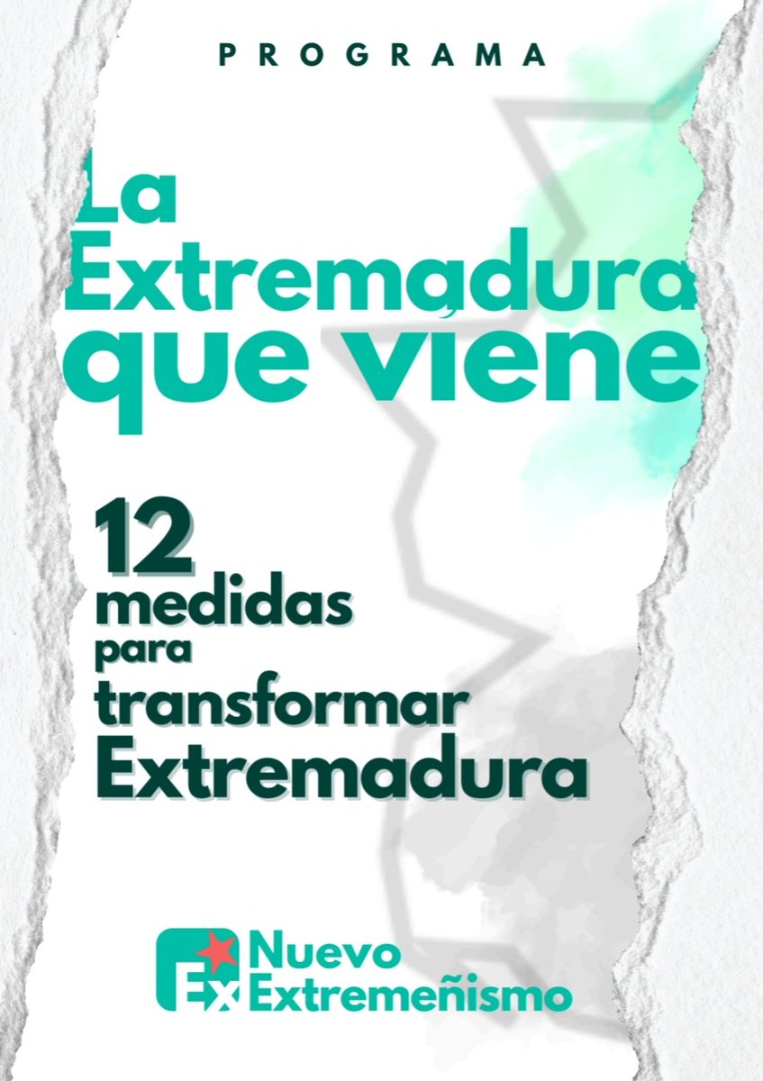 nuevoext's tweet photo. Doce medidas para transformar Extremadura.

166 propuestas. 
Un nuevo proyecto para nuestra tierra. 
Un plan de futuro para una Extremadura con mayor capacidad de decisión.

Abriendo oportunidades para que se pueda vivir y quedarse en Extremadura.

👇👇👇
https://t.co/GgNYuwvDD8 https://t.co/VotdN5fcis
