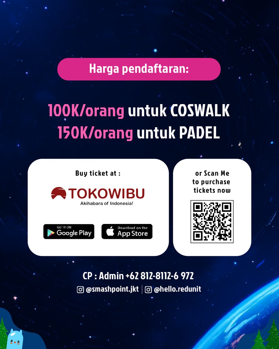 Doki2Station's tweet photo. Padel x Cosplay Festival 2025
Where Sports Meet Fantasy
📍 Smashpoint Arena Jakarta
📅 Sabtu, 6 Desember 2025
Featuring: DJ G-Black, Forsterite, Kiryuu

#cosplay
#padel
#coswalk https://t.co/h4kVWBoRnU