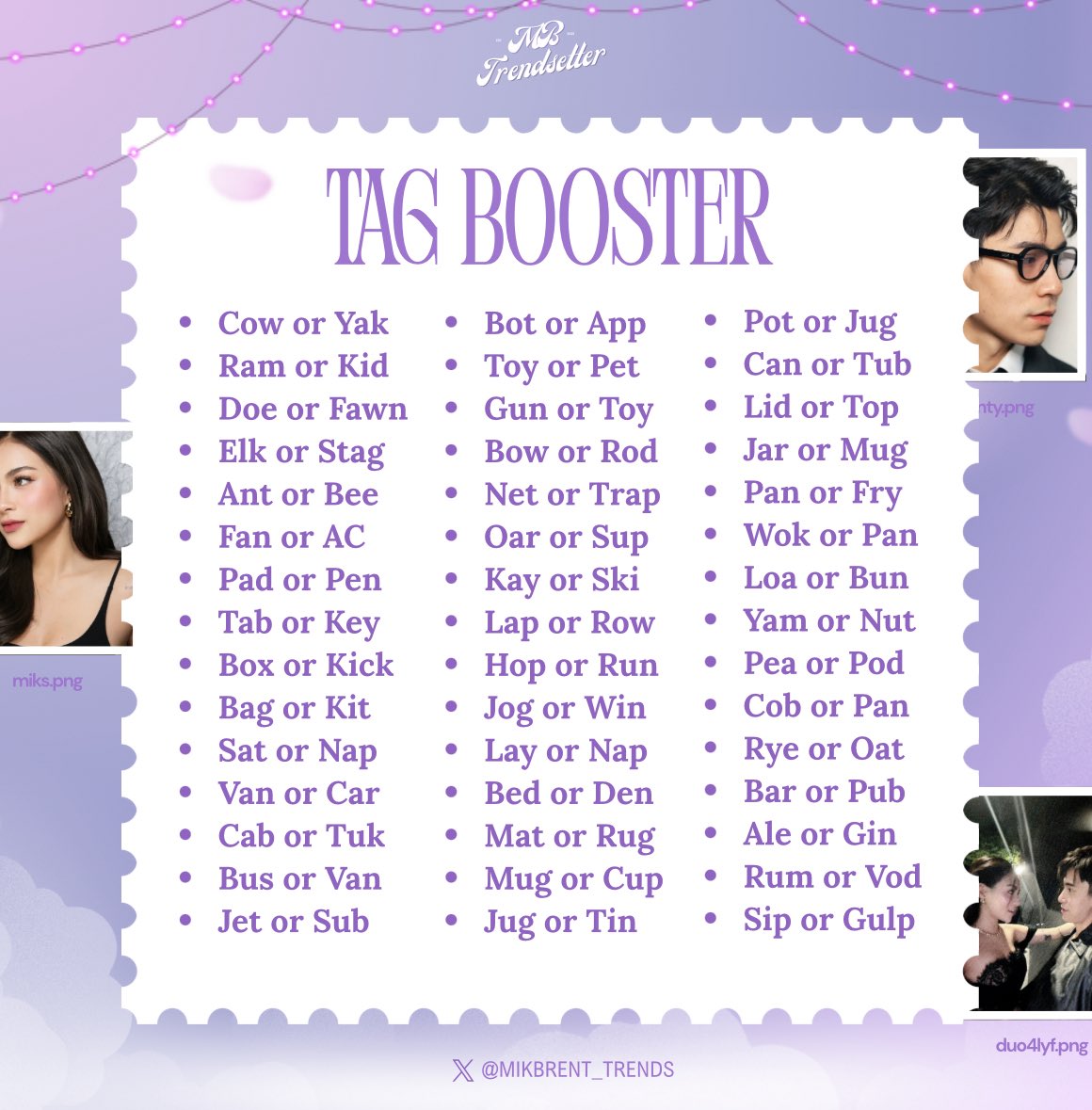 ONE THOUSAND REPLIES CHALLENGE 

Be reminded of the TP rules and include our tagline with pictures. Thank you, MENTies!

• No numbers   
• No emojis
• No all caps  
• At least three words per tweet  
• Engage with big accounts 

CALL ME MOTHERing TRAILER
#Mikbrent