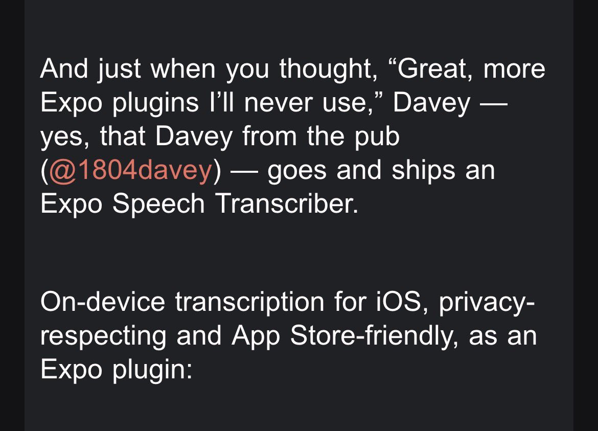 1804davey's tweet image. Thanks @ReactNativeRwd for the mention. You guys are the funniest 😂😂🙌🏽