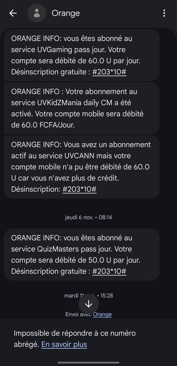 treshald's tweet photo. Honnêtement nous n'avons pas d'autres choix que de vous afficher sur la place publique. @Orange_Cameroun vous abusez . Me soutirer des unités sur des forfaits auxquels je n'ai jamais souscrit. Une plainte va s'en suivre vous allez rembourser et dédommager https://t.co/JMRw5jPYey
