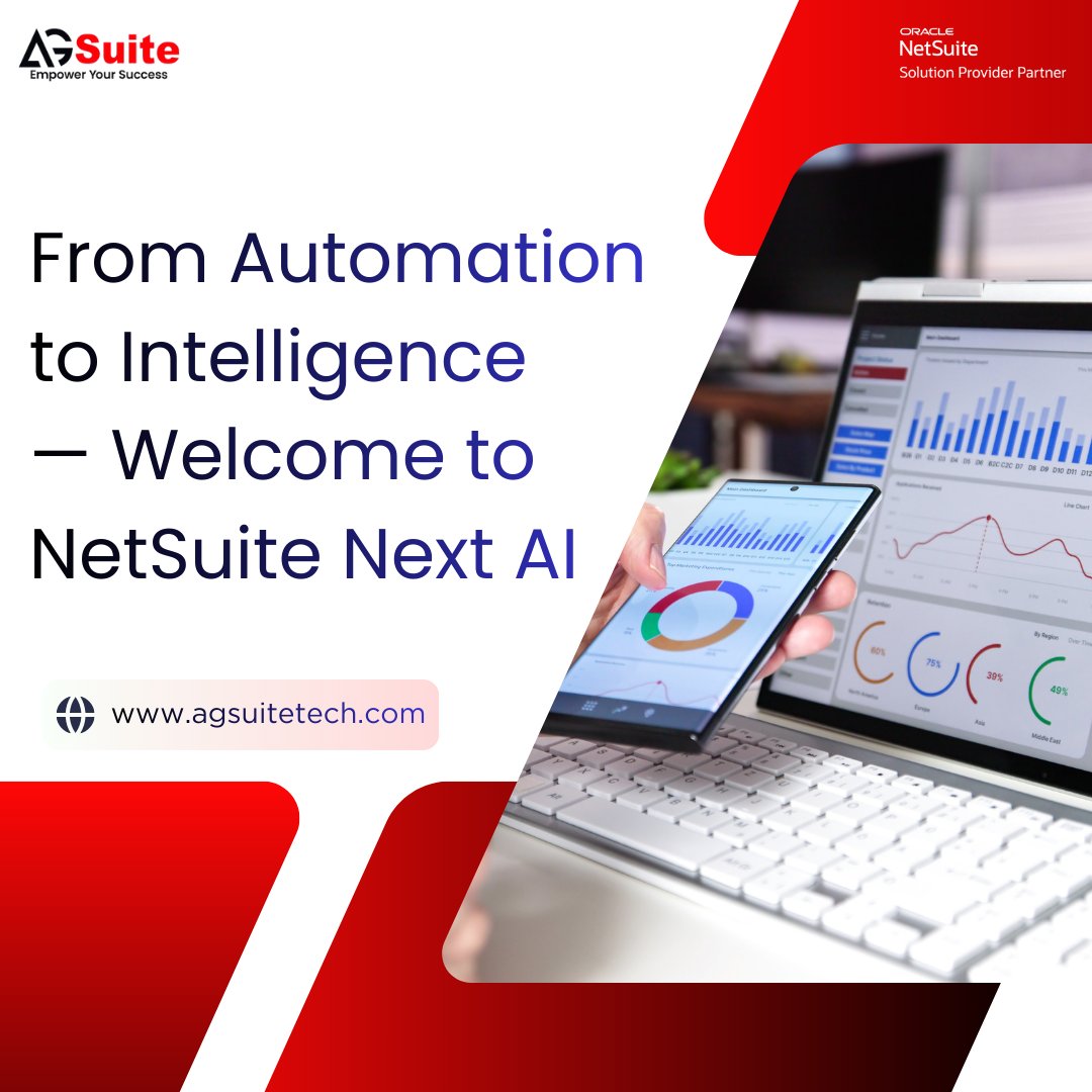 Meet the AI-First ERP: NetSuite Next

Imagine an ERP that understands your words, collaborates with you, &amp; thinks in real time. That’s NetSuite Next.

If you want to experience what “AI-first ERP” really feels like, let’s talk: agsuitetech.com/free-consultat… 

#NetSuiteNext #NetSuiteAI