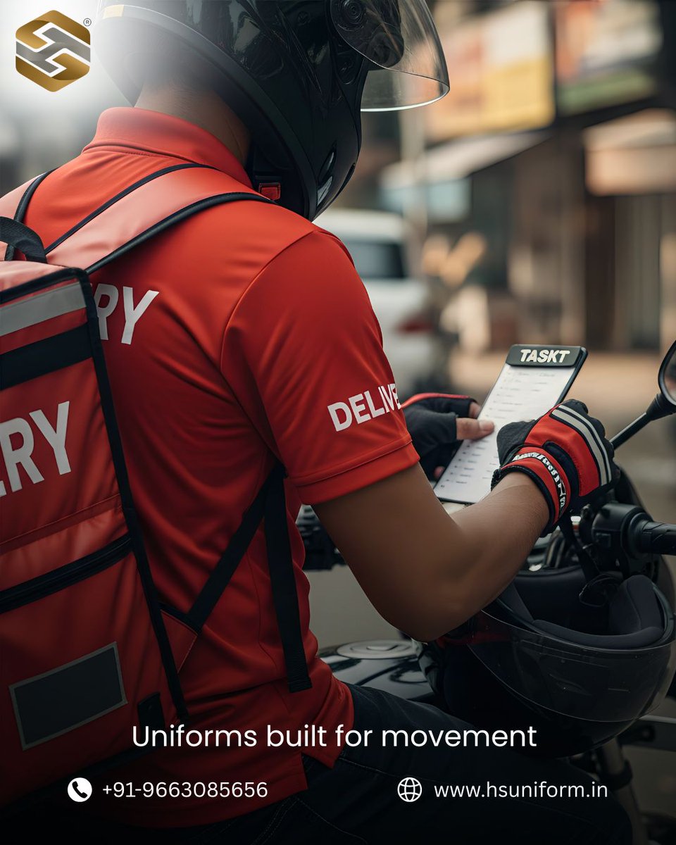 uniforms89563's tweet image. Delivery uniforms must match the pace of the road.

Equip your delivery team with uniforms made for real city work.
📞 9663085656 | 🌐 H S Uniform

#HSUniforms #DeliveryWear #WorkInMotion #CityServiceLife #TransportUniforms #TeamGear #DailyMovement #TeamSpirit #UniformGoals