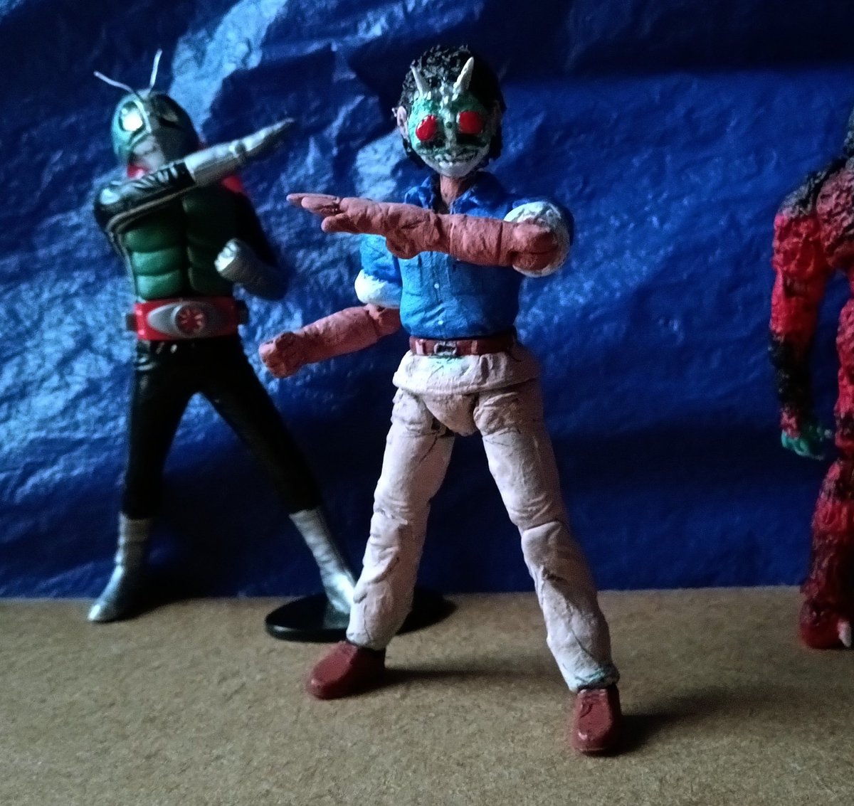 東島丹三郎 仮面ライダー 服セット DIY用 フィギュア本体なし ━━━＼＿／━━━ 東映レトロ ソフビコレクション #東島ライダー